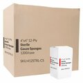 Oasis Sterile Gauze, 4 in. x 4 in., 12-Ply, 1200PK 412STRL-CS